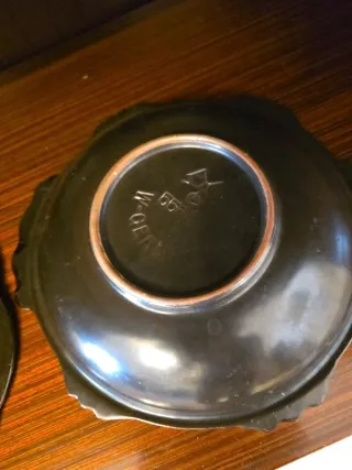 Coppia Piatti Frutta Ceramica Antico