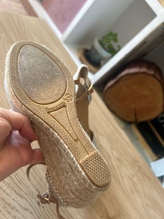 Sandalias cuña esparto ante