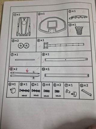 Aro de Baloncesto 194-249 cm Para apañar