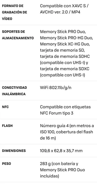 Cámara digital Sony Alpha 5100 en color blanco