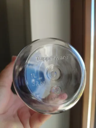 Oliera in vetro e plastica viola