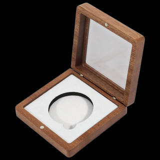 2×10! 2 ESTUCHES DE MADERA PARA MONEDAS