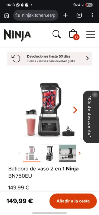 Batidora Ninja 2 en 1