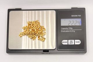 Cadena Calabrote de oro de 18k, 22.24 g, 61.5 cm.