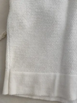 Camiseta Zara punto canalé blanca Talla S