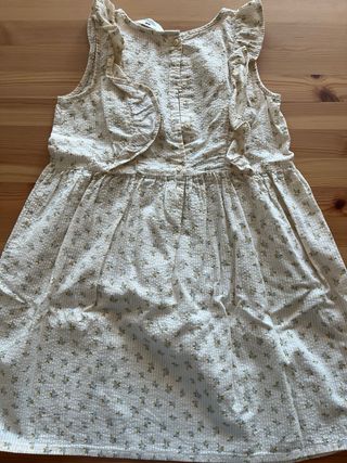 Vestido Verano H&M Niña Beige Estampado Floral