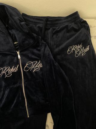 Chándal Terciopelo Azul Marino