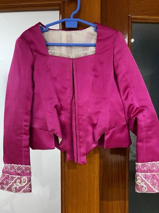 Corpiño Fallera Rosa y Blanco