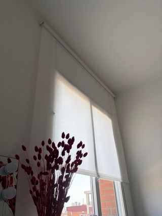 Estor blanco de tela