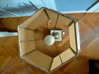 Lámpara vintage flecos retro años 70