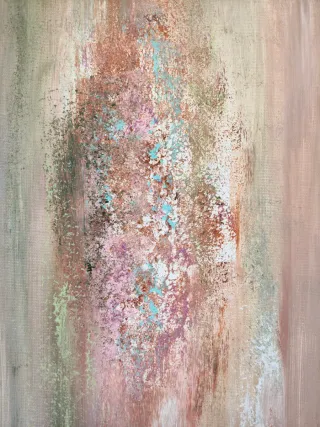 Cuadro abstracto pintado a mano