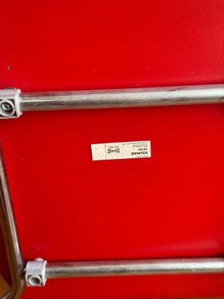 Silla vintage IKEA Vilmar Roja Diseño space age