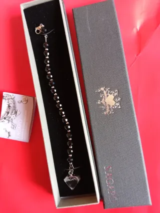 Bracciale Sagapo nero e argento