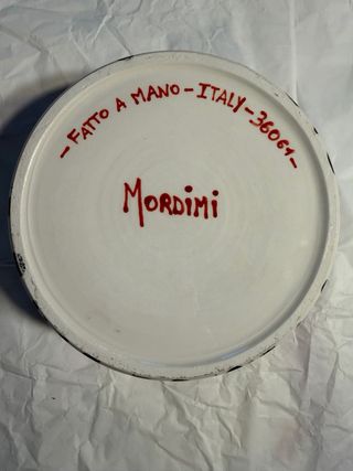 Ciotola in ceramica per cani bianca e nera