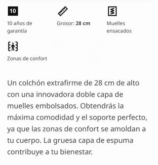 Colchón muelles 180x200 firmeza alta nuevo