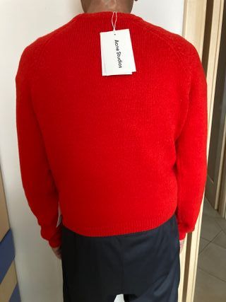 Acne Studios Maglione Rosso Cotone