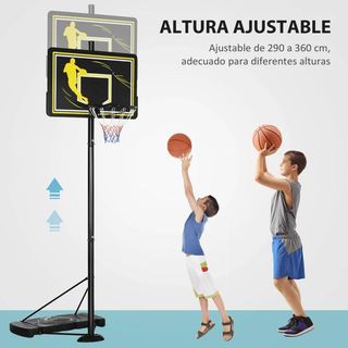 Canasta de Baloncesto con Ruedas Altura Ajustable