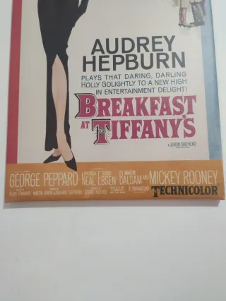 Cuadro Desayuno con Tiffany Audrey Hepburn