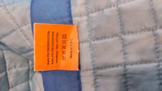 Copriletto singolo trapuntato blu