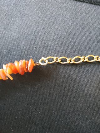 Collana etnica oro e arancio
