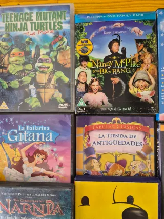 Lote 10 Películas DVD Animadas y Familia