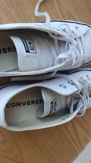 Converse All Star Piel Blancas