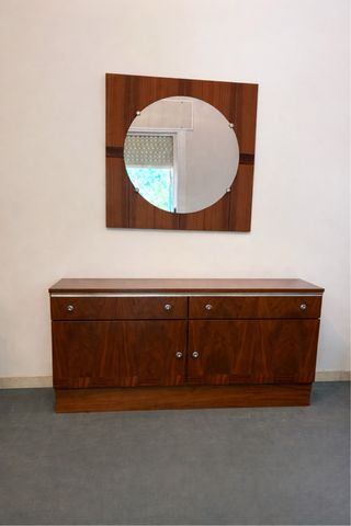 Tocador de madera con espejo Tocador 110x34x65