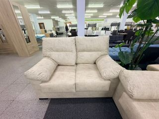 Sofá 3+2 plazas beige tela - Oferta
