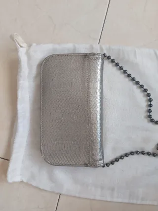 Bolso de mano Zara plateado