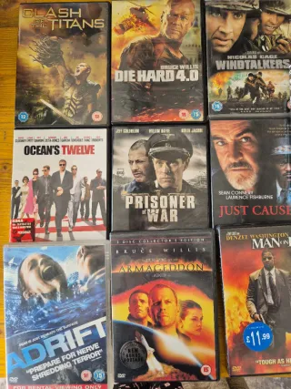 Lote 10 Películas DVD Acción y Guerra