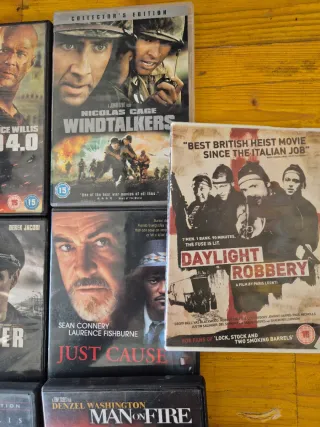 Lote 10 Películas DVD Acción y Guerra