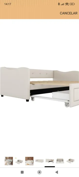 Cama 90x200 Ampliable Nueva