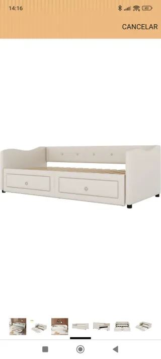 Cama 90x200 Ampliable Nueva