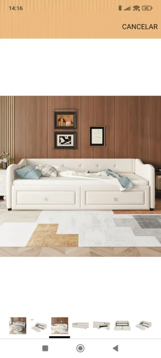 Cama 90x200 Ampliable Nueva