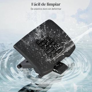Reposapiés con Altura y Ángulo Ajustable Negro