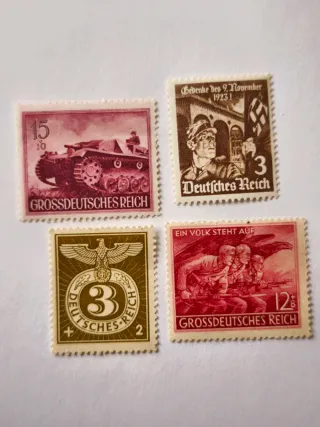 Lote 4 sellos nazis auténticos.