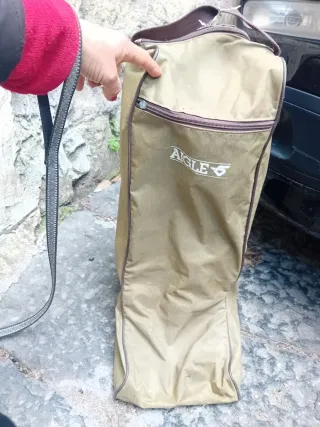 Stivali da equitazione neri in pelle con custodia