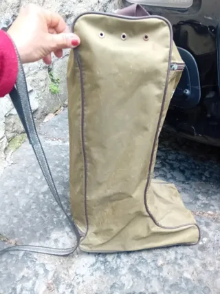 Stivali da equitazione neri in pelle con custodia