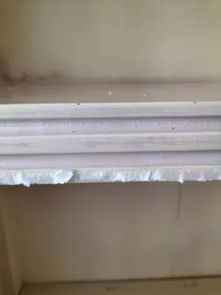 Estantería alta de madera blanca