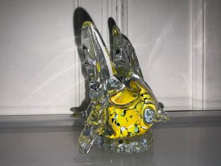 Pesce Murano Vetro Giallo Decorazione