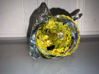 Pesce Murano Vetro Giallo Decorazione