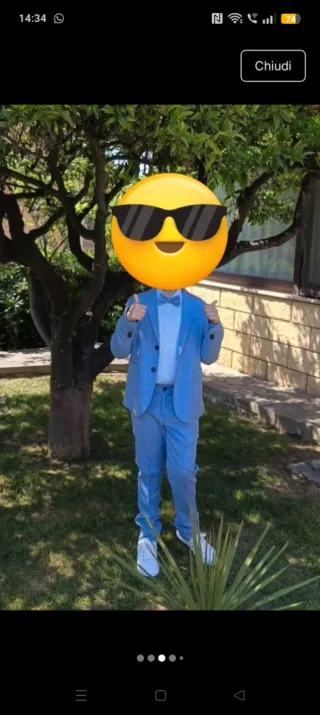 Completo cerimonia bimbo 10 anni