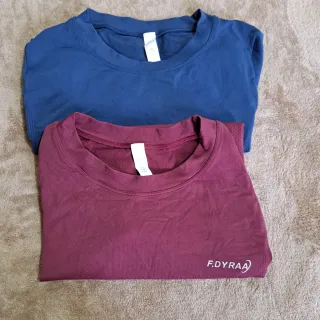 2 Camisetas deportivas FDYRAA moradas Talla L