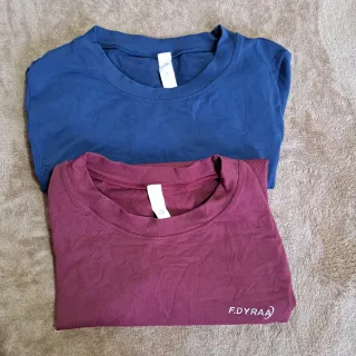 2 Camisetas deportivas FDYRAA moradas Talla L