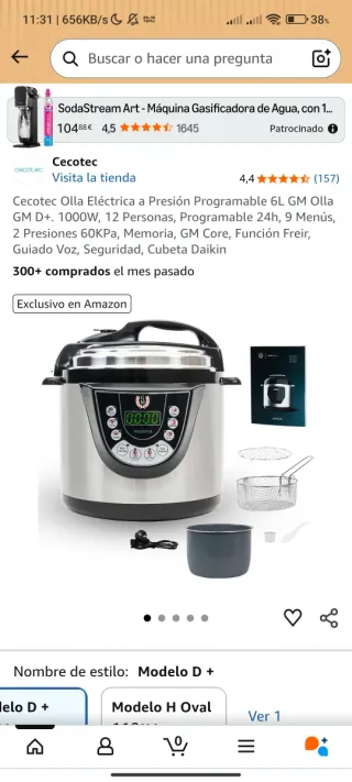 Olla Eléctrica Presión Cecotec 6L