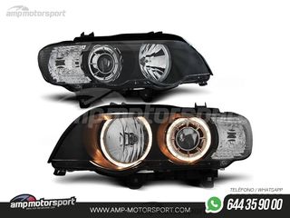 FAROS DELANTEROS OJOS DE ANGEL PARA BMW X5 E53