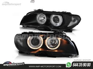 FAROS DELANTEROS OJOS DE ANGEL PARA BMW SERIE 3 E46 / COUPE / CABRIO