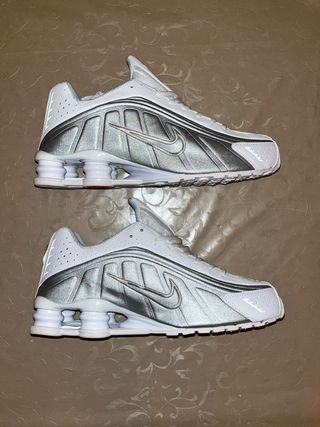 Nike Shox R4 Gris Plata Blanco