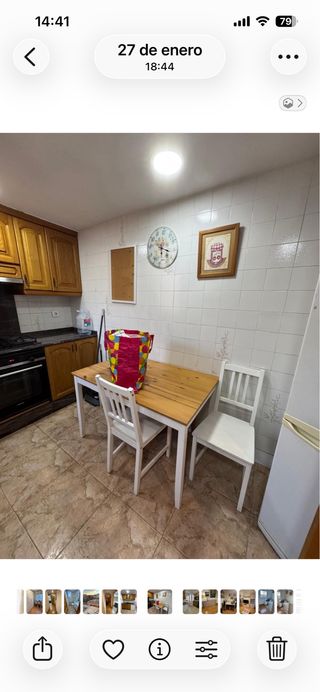Mesa de cocina con 2 sillas 120x 75