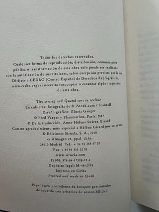 Cuando sale la reclusa - Fred Vargas (Siruela)